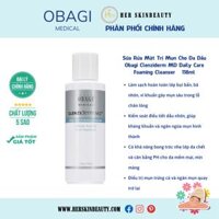 Sữa Rửa Mặt Trị Mụn Cho Da Dầu Obagi Clenziderm MD Daily Care Foaming Cleanser – 118ml