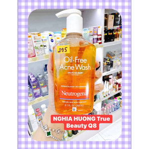 Sữa rửa mặt Neutrogena Oil Free Acne Wash - 269 ml (Sữa rửa mặt trị mụn dạng gel)
