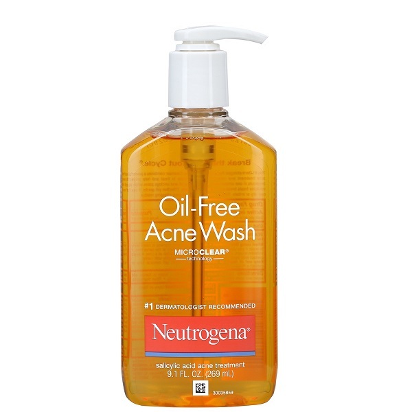 Sữa rửa mặt Neutrogena Oil Free Acne Wash - 269 ml (Sữa rửa mặt trị mụn dạng gel)