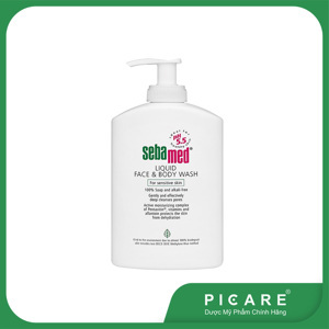Sữa rửa mặt và tắm toàn thân cho da nhạy cảm Sebamed Liquid Face & Body Wash 1000ml