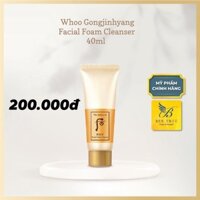 Sữa rửa mặt Whoo -Gongjinhyang Facial Foam Cleanser 40ml-Giúp dưỡng ẩm.