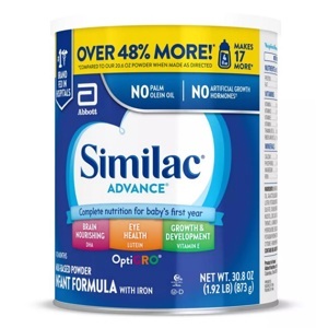 Sữa Similac Advance OptiGRO nội địa Mỹ cho bé từ 0 đến 12 tháng hộp 873g