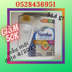 Sữa Similac Pro Advance Non Gmo – Hmo - 964g