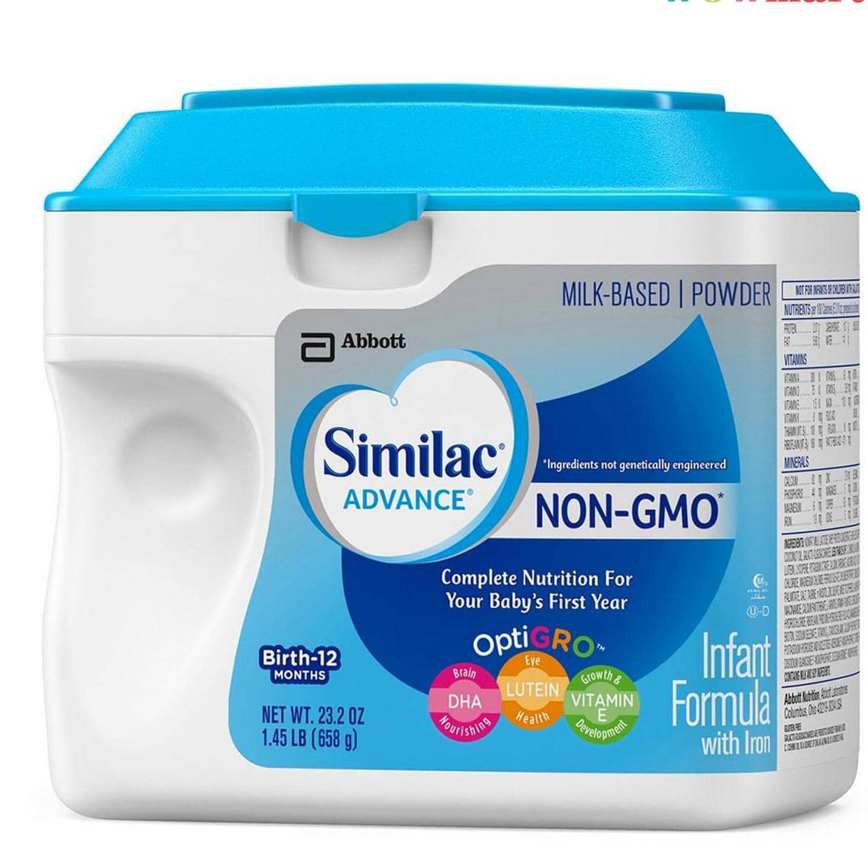 Sữa Similac Pro-Advance OptiGRO nội địa Mỹ cho bé từ 0 đến 12 tháng hộp 658g