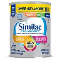 Sữa Similac Pro-Advance OptiGRO nội địa Mỹ cho bé từ 0 đến 12 tháng hộp 874g