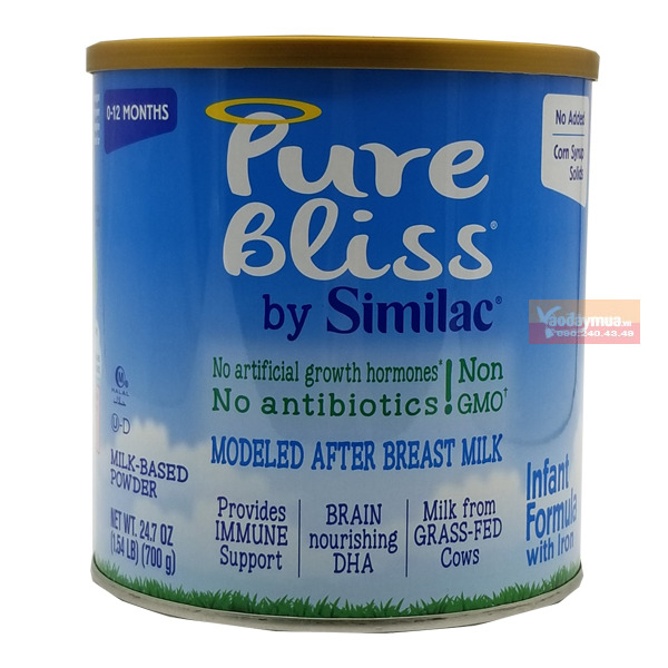 Sữa Similac Pure Bliss Non-GMO Infant Formula - 900g, cho bé từ 0 -12 tháng