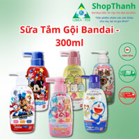 Sữa Tắm Bandai, Dầu Gội Bandai Nhật Bản Dành Cho Bé  -  Chai 300ml
