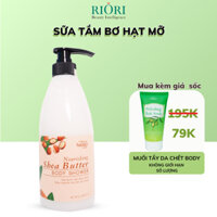 Sữa Tắm Bơ Hạt Mỡ Dưỡng Ẩm Mịn Da RIORI HANA Nourishing Shea Butter Body Shower 750g