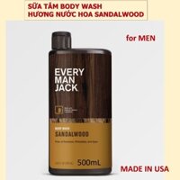 Sữa tắm body wash, Dầu Gội và Xả cho nam 3 trong 1 Every Man Jack, Mỹ, 500mL, 852mL
