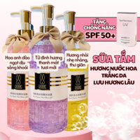 Sữa tắm cánh hoa trắng da thơm lâu hương nước hoa truyền trắng khử thâm da toàn thân