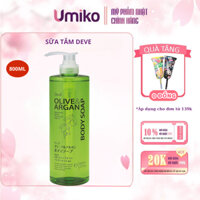 Sữa Tắm Chiết Xuất Dầu Olive & Argan Dưỡng Sáng, Làm Mềm Da Deve Body Soap (800ml)