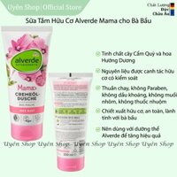 Sữa tắm cho bà bầu Alverde Mama chiết xuất hữu cơ hàng Đức, dưỡng ẩm da, giảm rạn bụng 200ml.