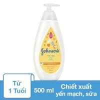 Sữa tắm cho bé Johnson's Baby chiết xuất yến mạch và sữa 500 ml (từ 1 tuổi)