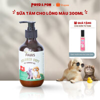 Sữa tắm cho chó mèo COLORED SOFT PET SHOWER GEL 300mL dành cho lông màu cho thú cưng sạch sẽ khỏe mạnh | Pood&Pom