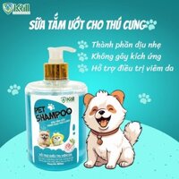 Sữa tắm cho chó mèo Vkill 580ml thơm lâu giúp khử mùi, dưỡng lông mềm mượt, hỗ trợ điều trị viêm da