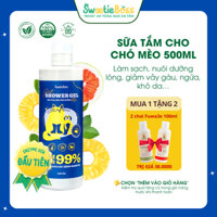 Sữa Tắm Cho Chó Mèo SweetieBoss Fuwa3e thơm lâu ngăn ngừa ve ghẻ nấm, làm mượt lông 500ml