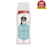 Sữa tắm cho chó trị ve rận Bioline 250ml – Tinh chất Neem
