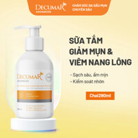 Sữa Tắm Cho Da Mụn DECUMAR 280ml, chứa Nano THC và chiết xuất rau má làm sạch giảm mụn hiệu quả - STA01