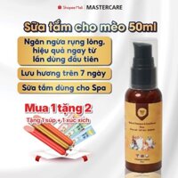 Sữa Tắm cho Mèo 50ml Giảm Rụng Lông Khử Mùi Hôi Lưu Hương Thơm Hoa Hồng 7 Ngày - MasterCare For Pet