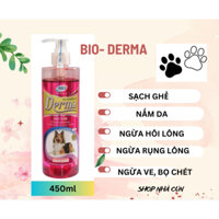Sữa tắm chó mèo BIO-DERMA 450ML Chuyên dùng chó mèo bị ghẻ và nấm da, viêm da, hôi lông, dưỡng mượt.