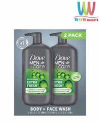Sữa tắm cho nam Dove Men+Care Extra Fresh Body and Face Wash 946ml x2