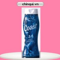 Sữa Tắm Coast - Dầu Tắm Gội Coast Mỹ 2 in 1 Coast Hair & Body Wash Classic Scent Pacific Force 532ml