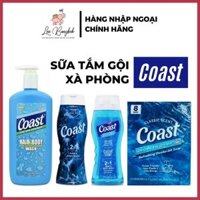 Sữa Tắm Coast - Dầu Tắm Gội Coast Mỹ 2 in 1 Coast Hair & Body Wash Classic Scent Pacific Force 532ml - 946ml