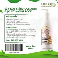 Sữa Tắm Collagen Gạo Lứt The Nature Book Hàn Quốc - Collagen Brown Rice Body Wash