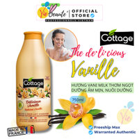 Sữa tắm Cottage Shower Bath and Moisturising Milk Delicious Vanilla 750ml