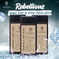 Sữa tắm dầu gội cho nam hương nước hoa Rebellious 2in1 thương hiệu SIGSCENT 375ml