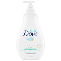 Sữa Tắm & Dầu Gội dưỡng ẩm toàn thân cho trẻ da nhạy cảm Baby Dove Tip To Toe Wash Sensitive Moisture 384-591ml (Mỹ)