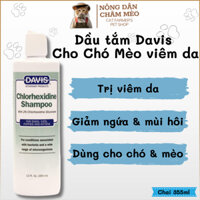 Sữa Tắm Davis Chlorhexidine Shampoo Giảm Viêm Da Cho Chó Mèo, Hỗ Trợ Các Vấn Đề Về Da Do Vi Khuẩn, Khử Mùi