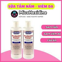 Sữa tắm Davis Micohexidine trị ghẻ, nấm, ngứa, giảm mùi hôi cho thú cưng 355ml
