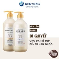 Sữa tắm dê dưỡng ẩm Hàn Quốc Shower Mate Goat Milk bổ sung Selen,Prebio chống lão hoá, chăm sóc cho làn da mềm mịn 800m