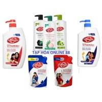 Sữa tắm detox Lifebuoy khổ qua/ than hoạt tính/muối hồng sạch sâu vi khuẩn