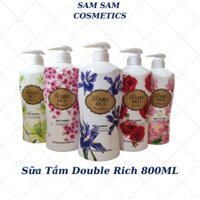 Sữa Tắm Double Rich 800 ML( hoa Lily,hoa hồng,hoa anh đào,hoa sen & tinh chất gạo,hoa iris ) thương hiệu Hàn Quốc