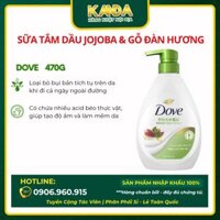 SỮA TẮM DOVE DƯỠNG THỂ  DẦU JOJOBA & GỖ ĐÀN HƯƠNG 470G!