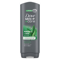 Sữa tắm DOVE MEN + CARE Elements Mineral+Sage giúp loại bỏ vi khuẩn hiệu quả đồng thời nuôi dưỡng làn da của bạn 532ml