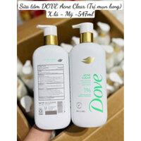 Sữa tắm DOVE Mỹ 547ml, Acne Clear &   Soothing Relief
