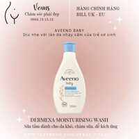Sữa tắm dưỡng ẩm Aveeno Baby Baby Dermexa cho bé từ sơ sinh da khô, nhạy cảm, viêm da cơ địa, chàm sữa eczema 250ml