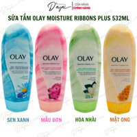 Sữa Tắm Dưỡng Ẩm Da Mịn Màng Như Lụa OLAY Moisture Ribbons Plus 532 ml Mỹ