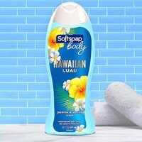 Sữa tắm dưỡng ẩm Softsoap Hawaiian Luau, hương hoa nhài và vani - Jasmine & Vanilla Scent (Mỹ)