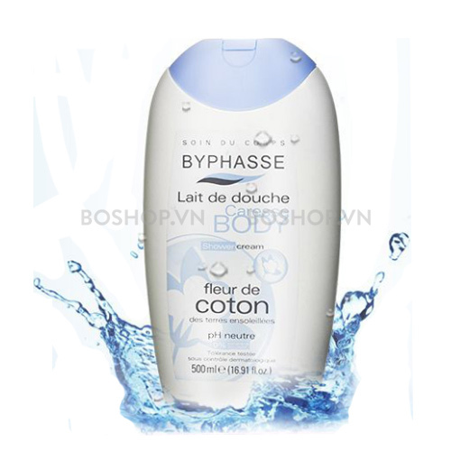 Sữa tắm dưỡng ẩm và trắng mịn Byphasse Shower Cream Cotton Flower 500ml