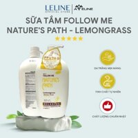 Sữa tắm dưỡng da trắng da thiên nhiên Nhật Bản Follow Me Nature's Path - Lemongrass 1000 ml với tinh chất chống lão hoá.
