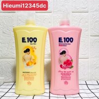 Sữa Tắm dưỡng trắng da E100 Silky 800ml