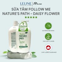 Sữa tắm dưỡng trắng da thiên nhiên Nhật Bản Follow Me Nature's Path - Daisy Flower với tinh chất hoa cúc thơm dễ chịu.