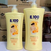 SỮA TẮM E100 SILKY vàng 1,2KG và 800G