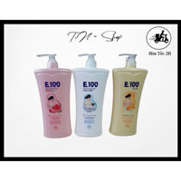 SỮA TẮM E100 SILKY/Tinh Chất Dê/Hoa Hồng 1200ml (3 Màu)