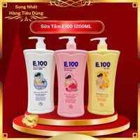 SỮA TẮM E100 SILKY/Tinh Chất Dê/Hoa Hồng 1200ml (3 Màu)