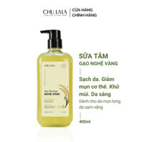 Sữa Tắm Gạo Nghệ Vàng 400ml-ChuLaLa, Giảm Mụn, Phục Hồi Và Làm Sạch Da, Dưỡng Trắng, Mịn Màng Làn Da